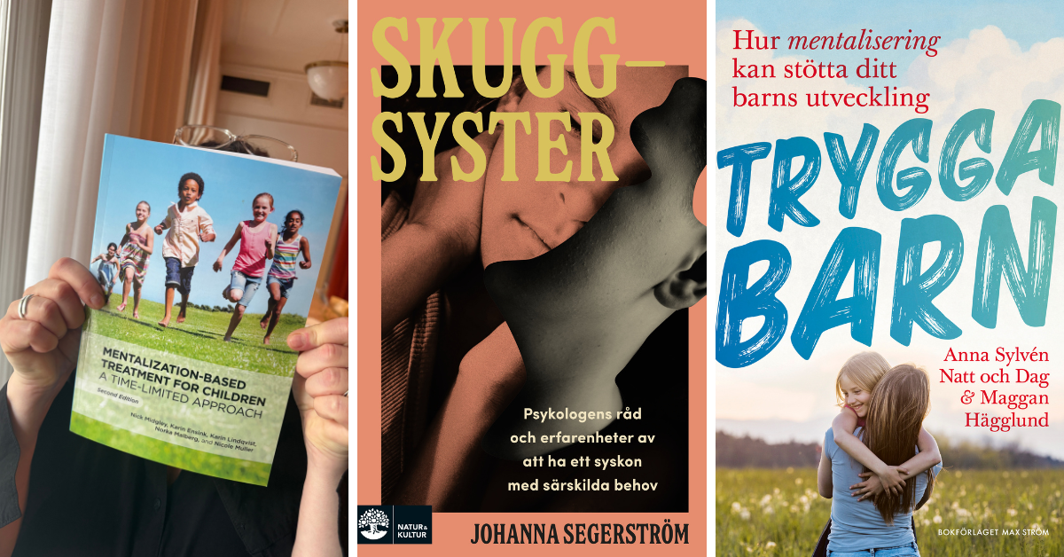 Tre böcker. Illustrerar de tre böcker som rekommenderas i texten.
