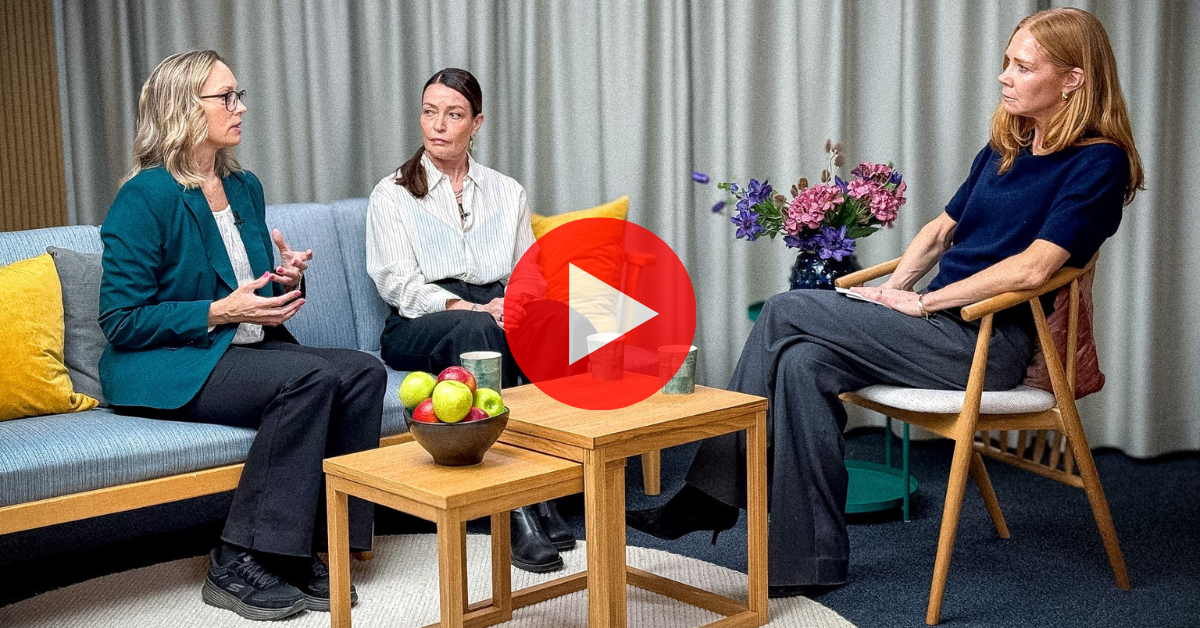 Bild från studion för webbinarium om Våldsmottagningen